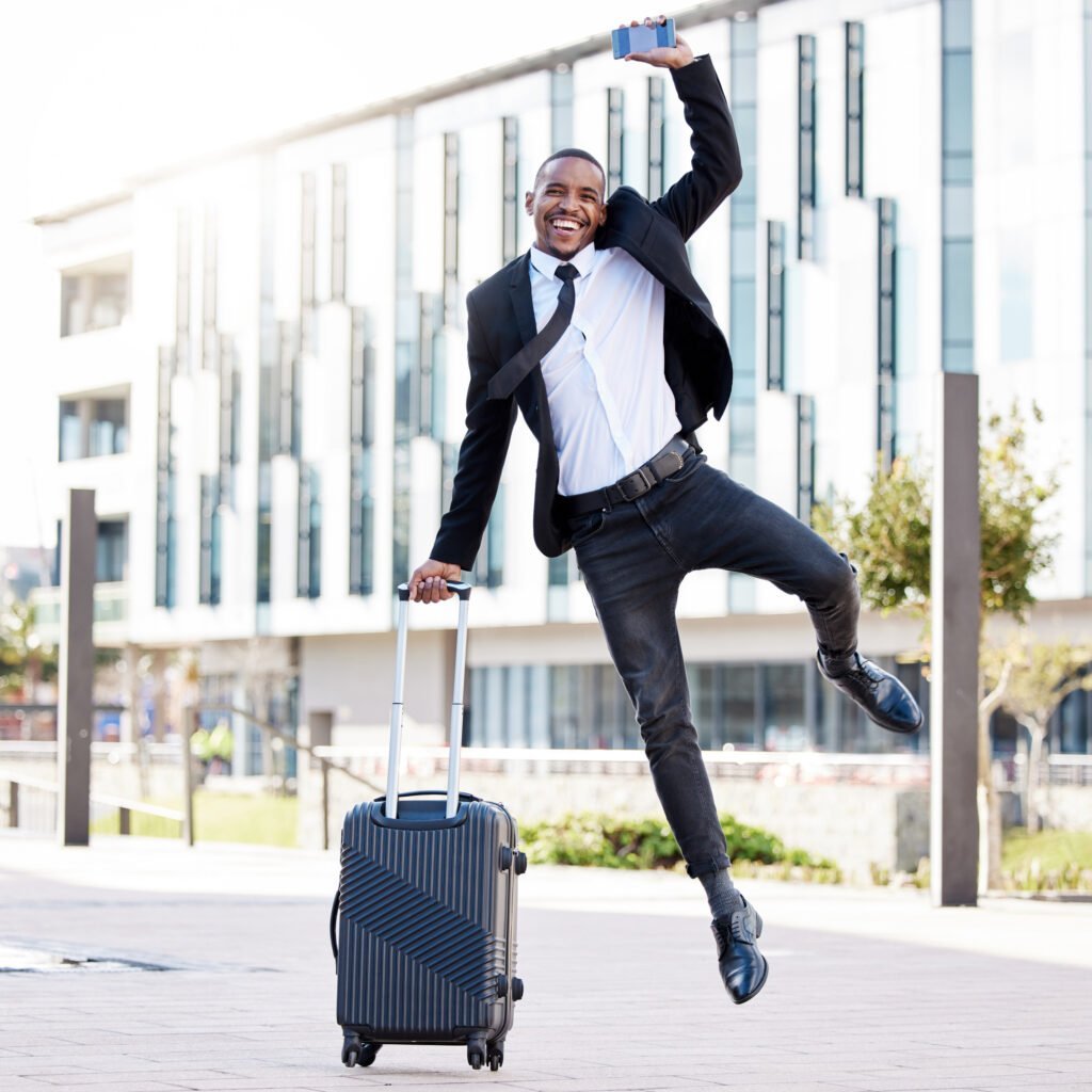 Homme d'affaires en voyage